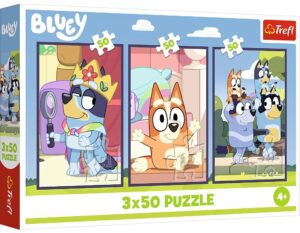 Детски пъзел Trefl от 3 x 50 части - Семейството на Блуи