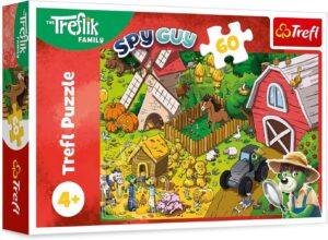 Детски пъзел Trefl от 60 части - Трефликс във фермата