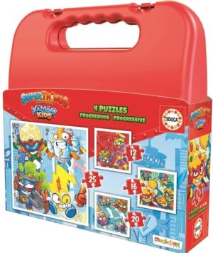 Детски пъзел в куфарче Educa 4 в 1 - Супер неща