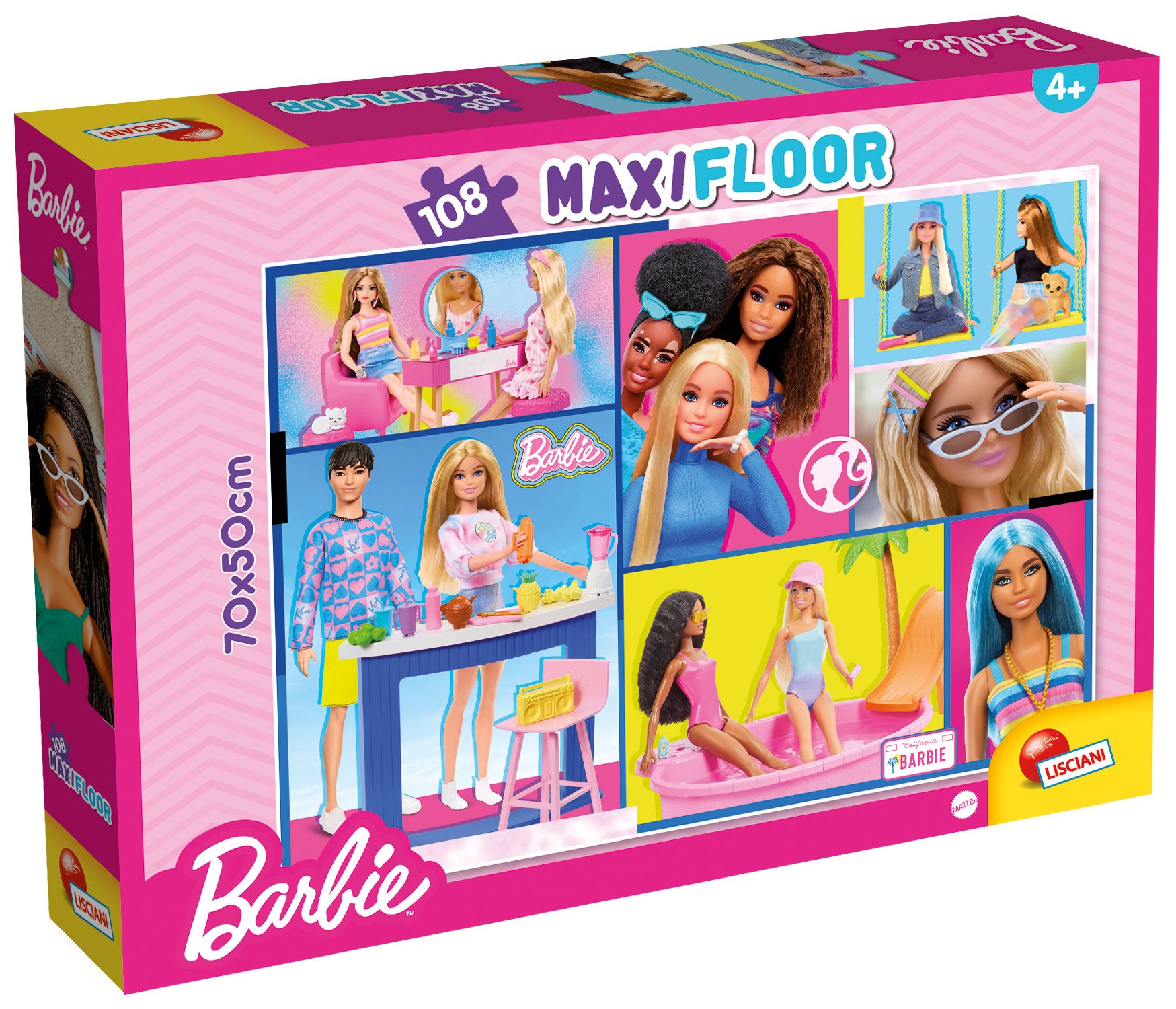 Детски пъзел за под Lisciani от 108 XXL части - Барби