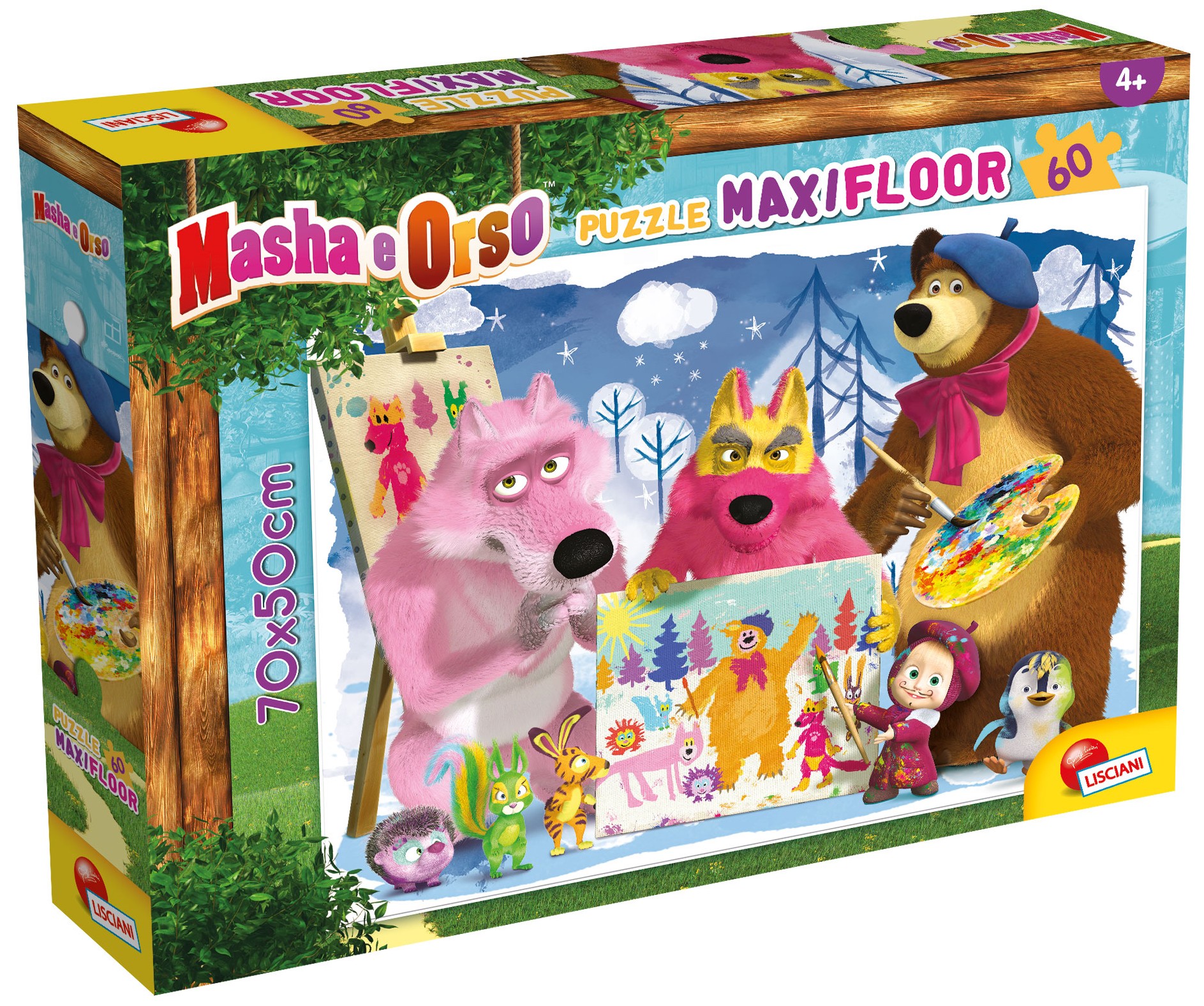 Детски пъзел за под Lisciani от 60 части - Да рисуваме заедно