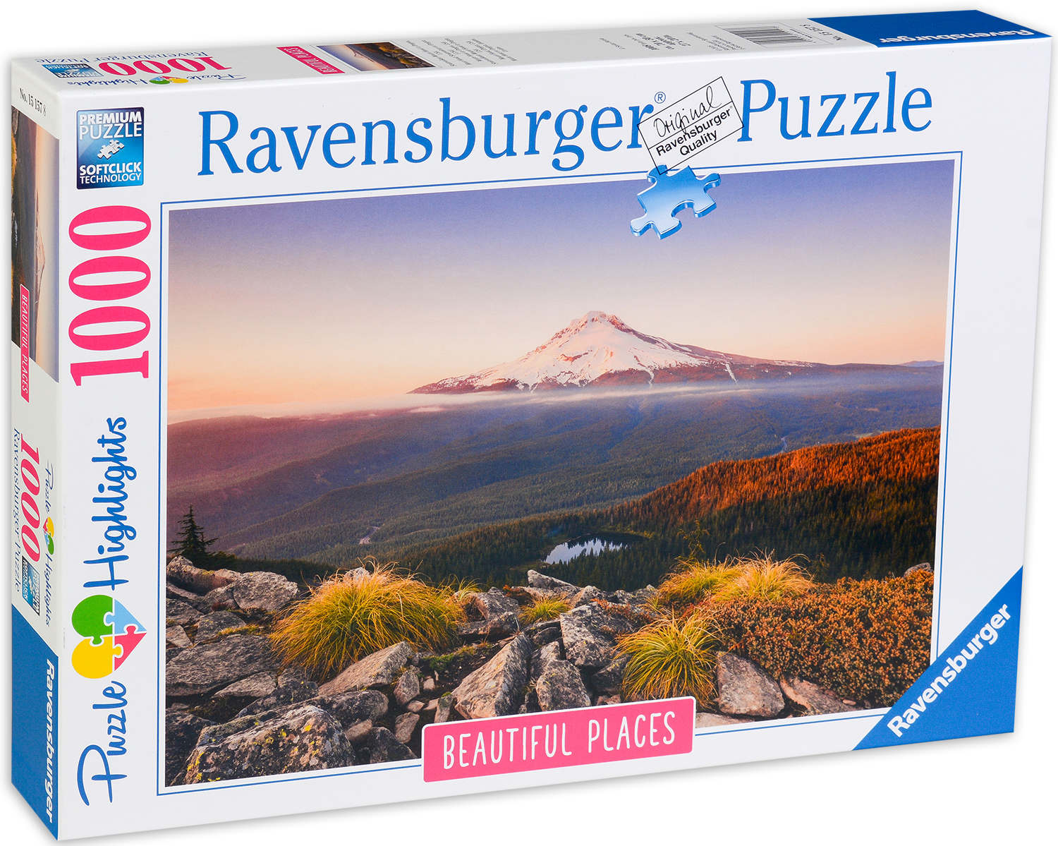 Пъзел Ravensburger от 1000 части - Стратовулкан Маунт Худ, САЩ