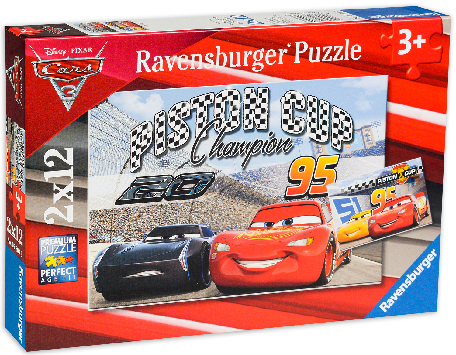 Пъзел Ravensburger от 2 x 12 части - Колите на пистата за купата Piston