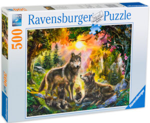 Пъзел Ravensburger от 500 части - Семейство вълци