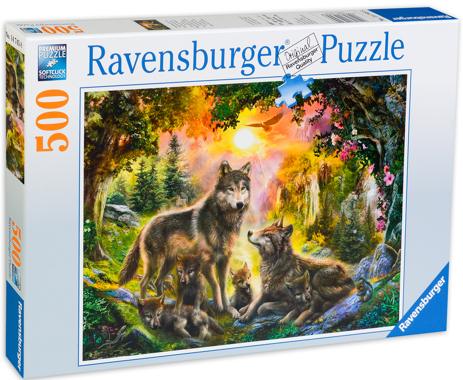 Пъзел Ravensburger от 500 части - Семейство вълци