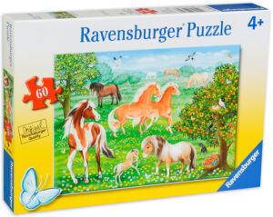 Пъзел Ravensburger от 60 части - Коне на ливадата