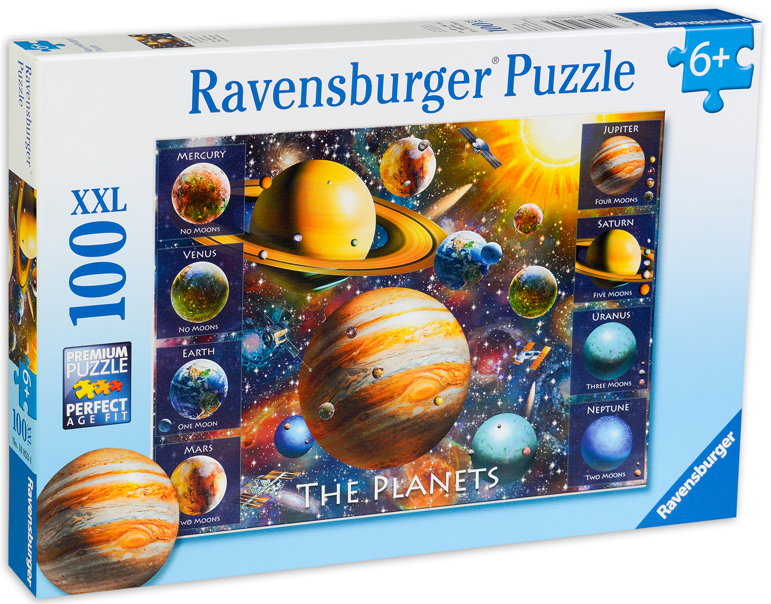 Пъзел Ravensburger от 100 XXL части - Планети