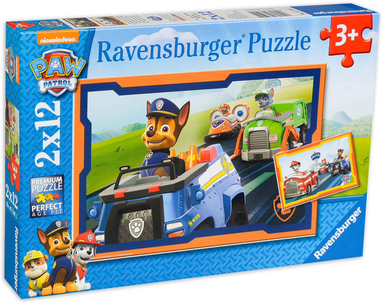 Пъзел Ravensburger от 2 x 12 части - Пес патрул в действие