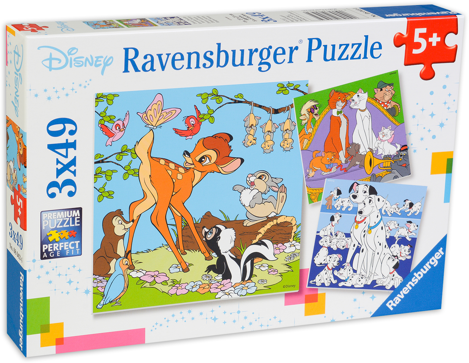 Пъзел Ravensburger от 3 x 49 части - Приятели