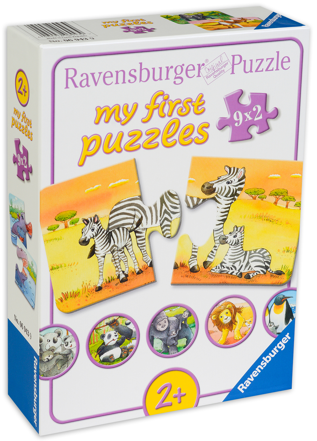 Пъзел Ravensburger от 9 x 2 части - Семейство сладки животни