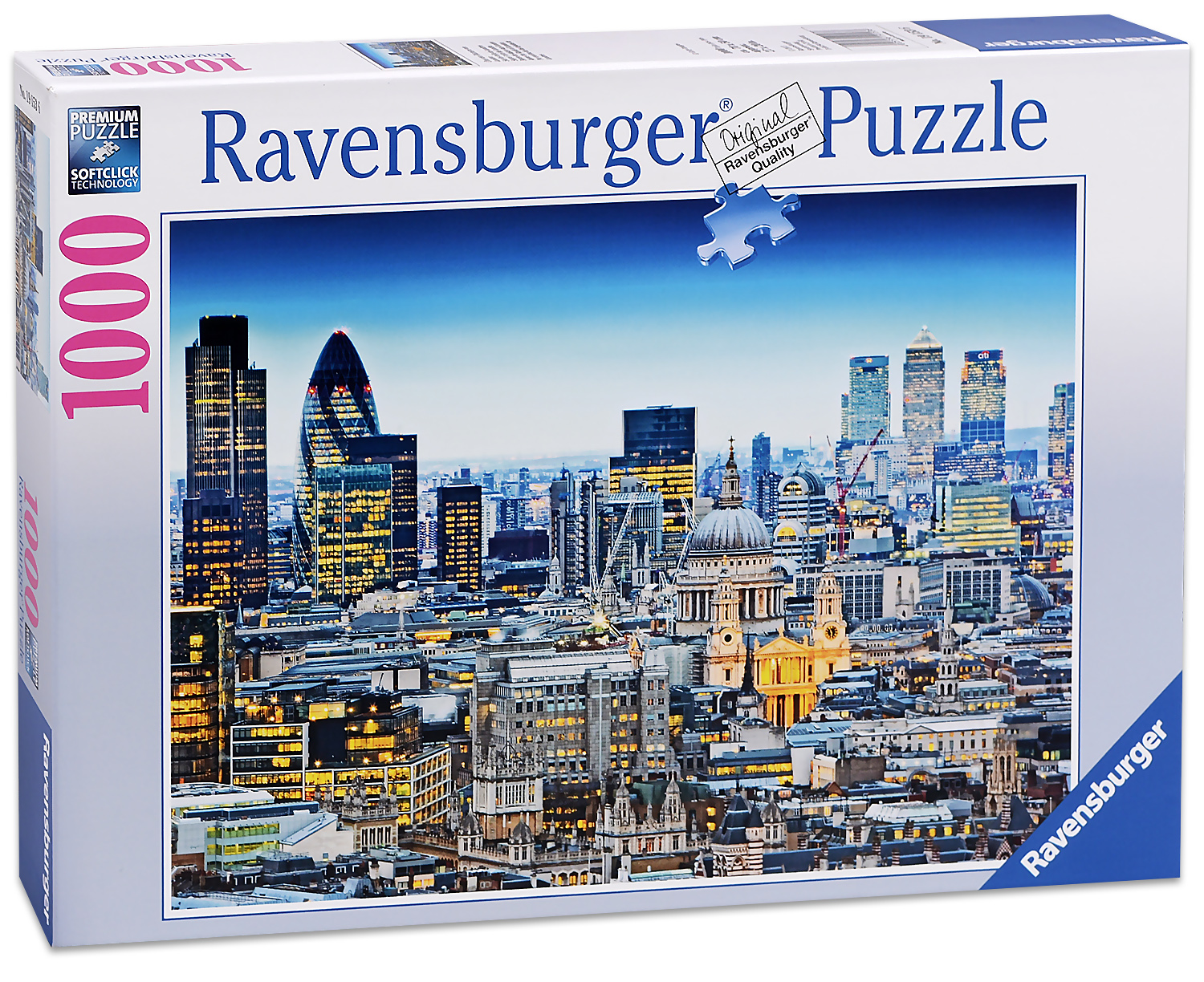 Пъзел Ravensburger от 1000 части - Над покривите на Лондон