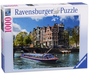 Пъзел Ravensburger от 1000 части - Каналите в Амстердам