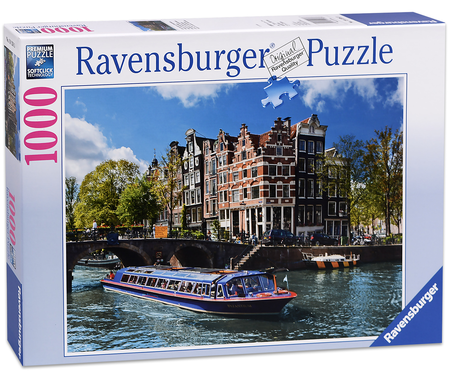 Пъзел Ravensburger от 1000 части - Каналите в Амстердам
