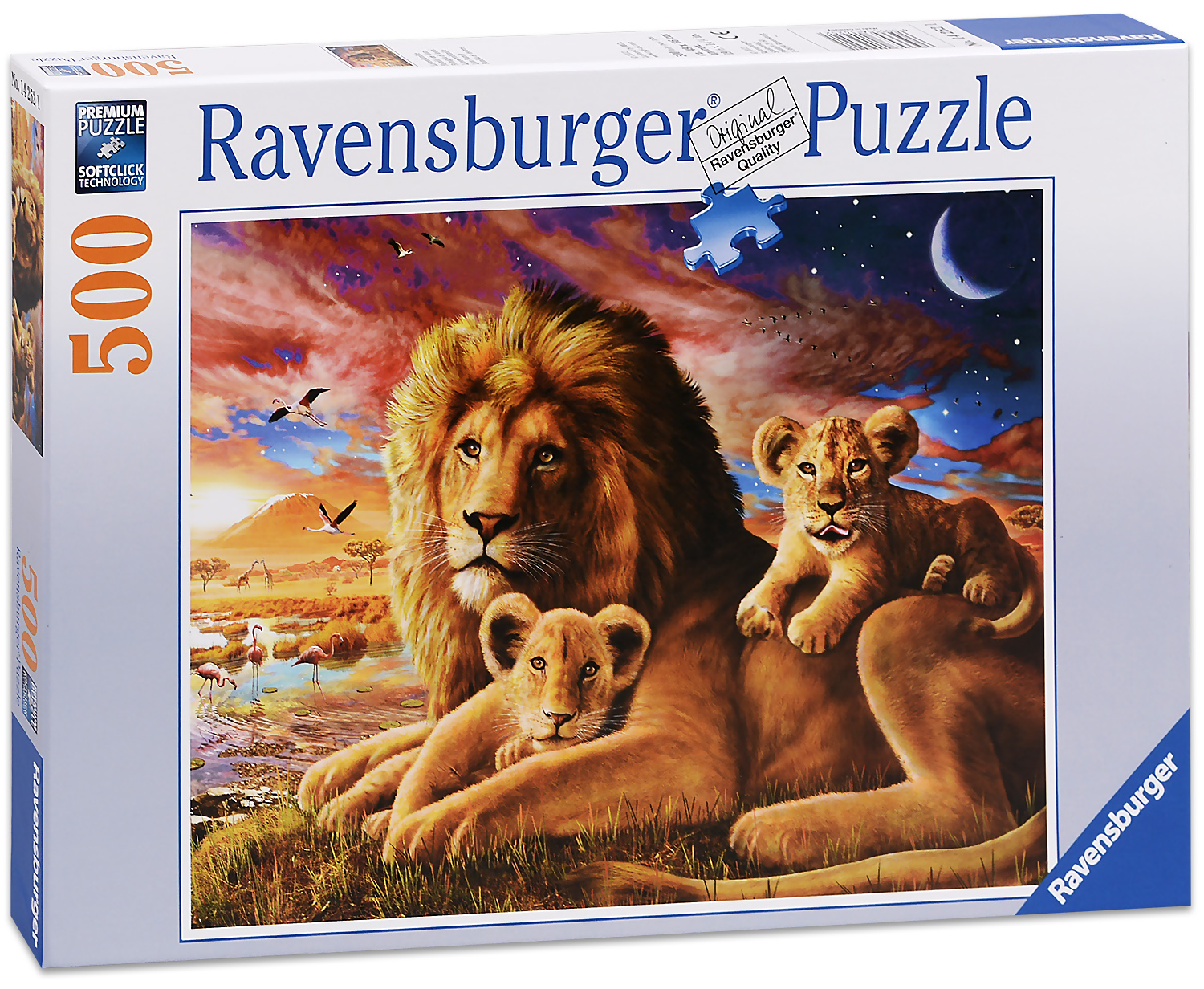 Пъзел Ravensburger от 500 части - Семейство лъвове