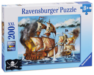 Пъзел Ravensburger от 200 XXL части - Сражаващи се пиратски кораби