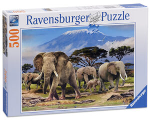 Пъзел Ravensburger от 500 части - Слонове