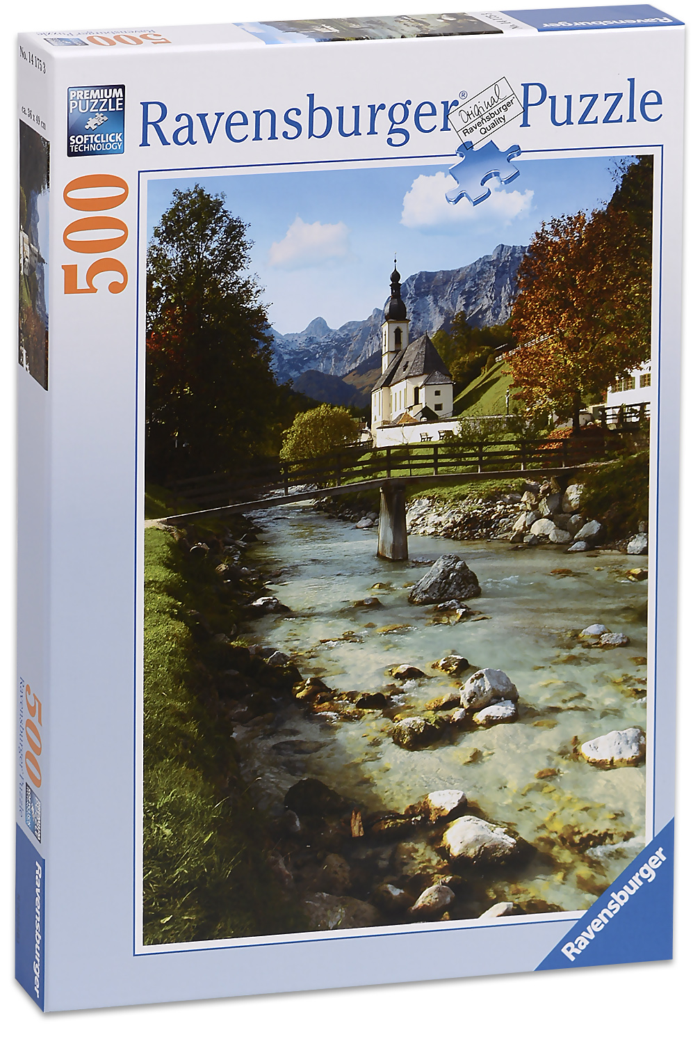 Пъзел Ravensburger от 500 части - Църквата Рамзау