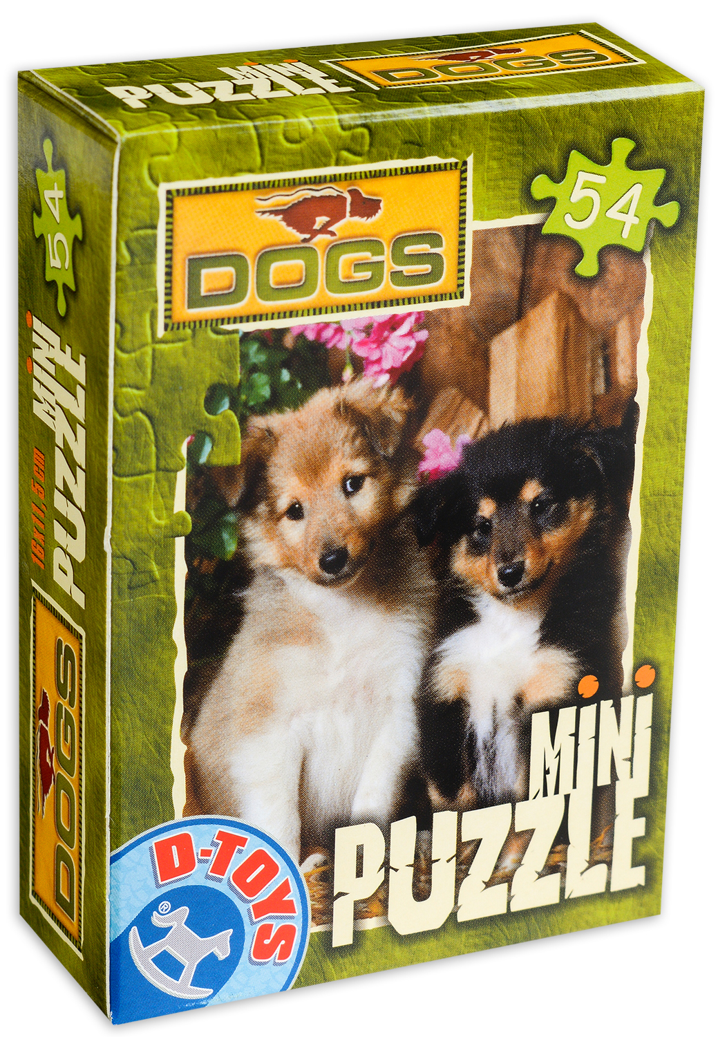 Мини пъзел D-Toys от 54 части - Две кученца