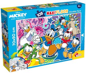 Двулицев пъзел Lisciani за оцветяване от 108 части - Доналд Дък