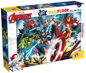 Двулицев пъзел Lisciani за оцветяване от 150 части - Отмъстителите