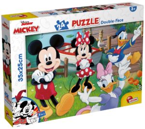 Двулицев пъзел Lisciani за оцветяване от 24 части - Мики Маус