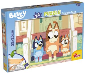 Двулицев пъзел Lisciani за оцветяване от 24 части - Семейството на Блуи