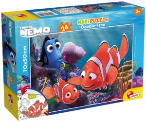 Двулицев пъзел Lisciani за оцветяване от 24 части - Немо