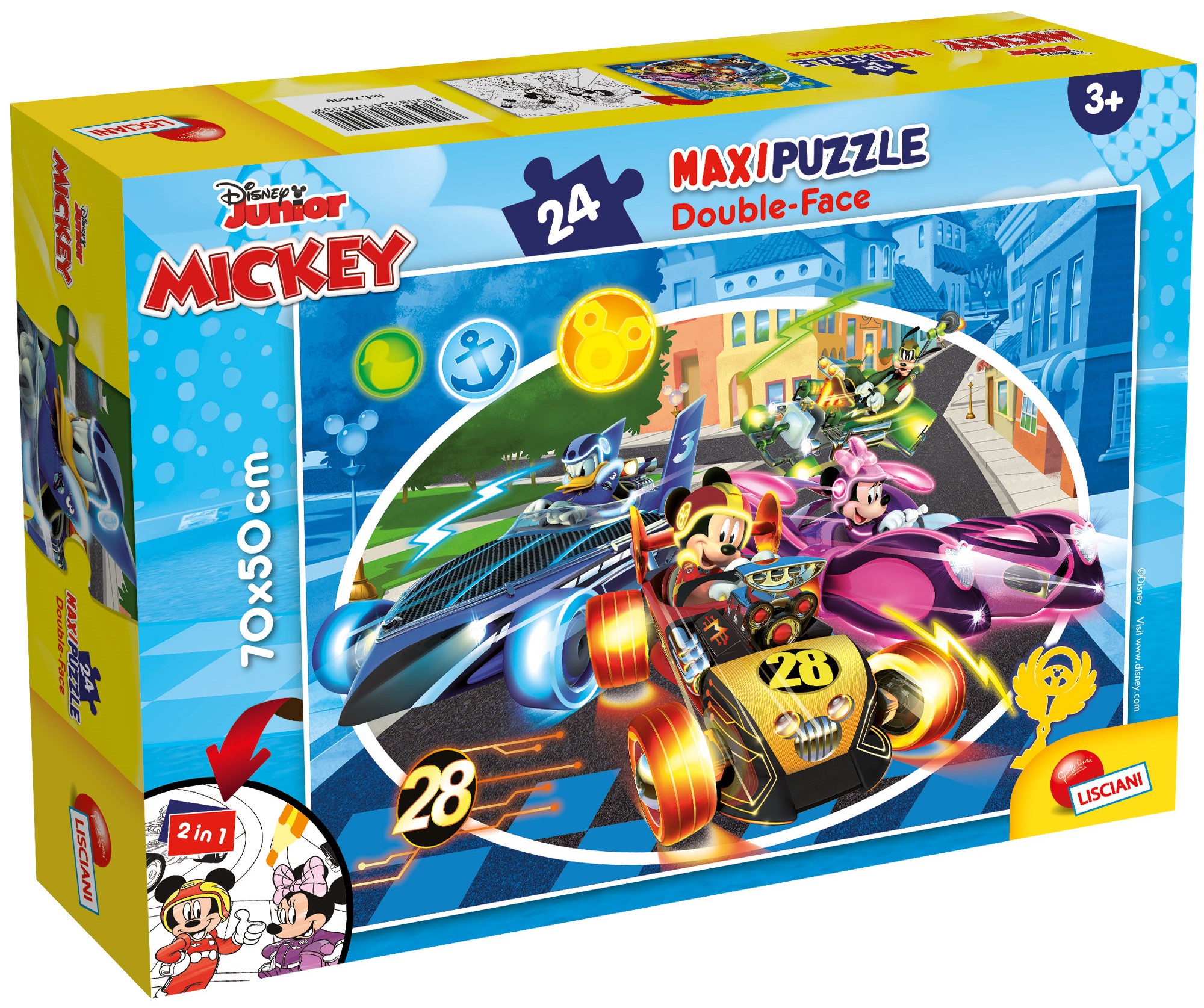 Двулицев пъзел Lisciani за оцветяване от 24 части - Състезатели