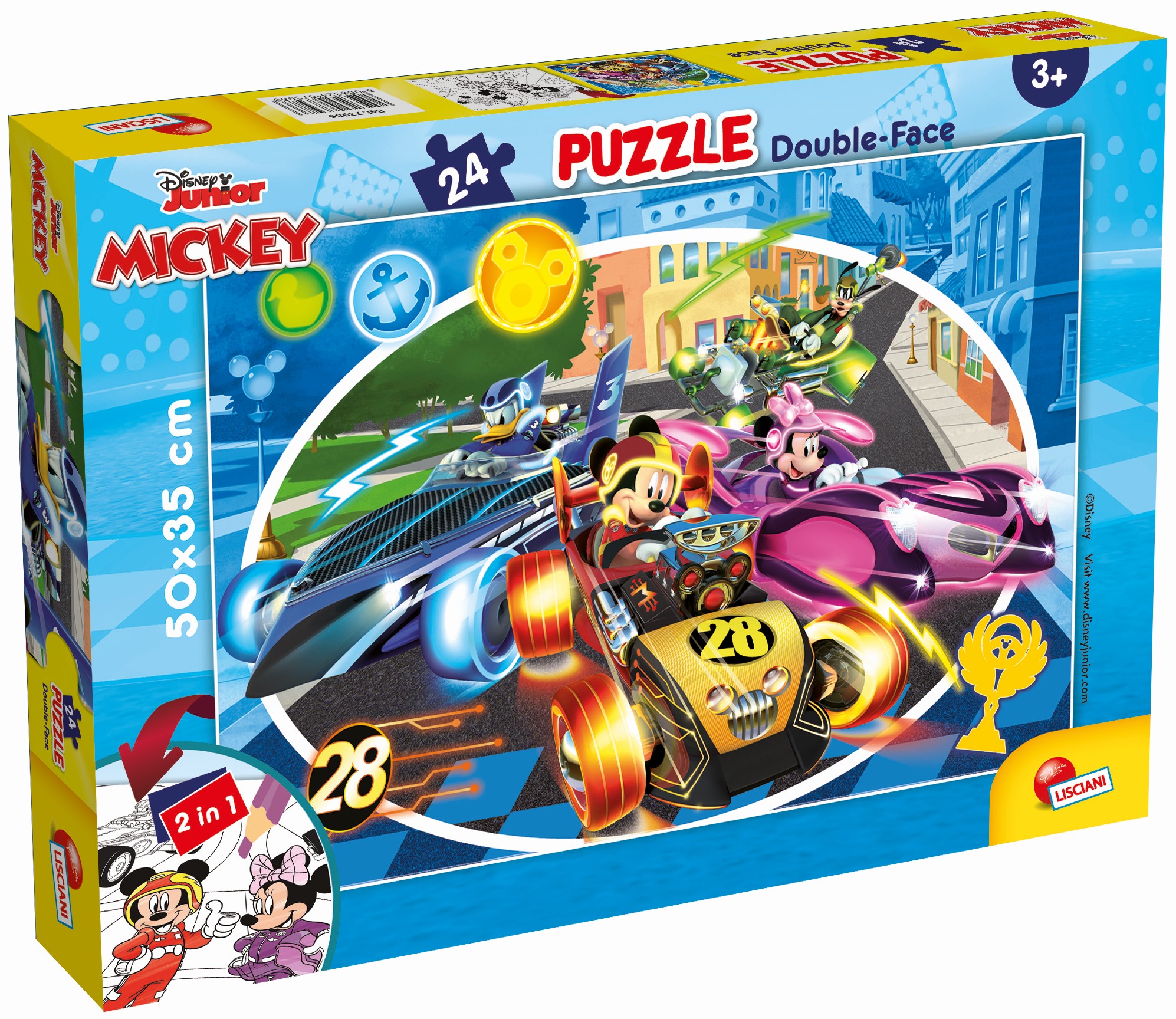 Двулицев пъзел Lisciani за оцветяване от 24 части - Състезатели