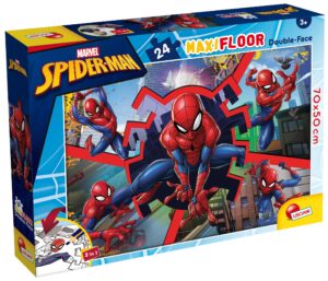 Двулицев пъзел Lisciani за оцветяване от 24 части - Спайдърмен