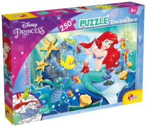 Двулицев пъзел Lisciani за оцветяване от 250 части - Ариел