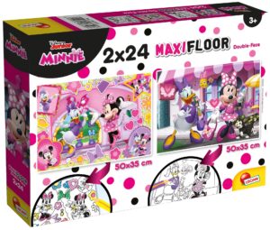 Двулицев пъзел Lisciani за оцветяване от 2 х 24 части - Мини