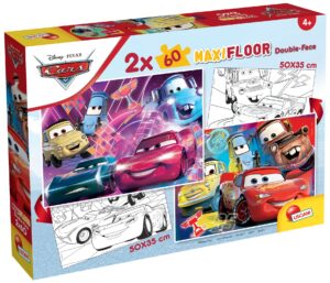 Двулицев пъзел Lisciani за оцветяване от 2 х 60 части - Колите