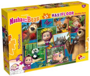 Двулицев пъзел Lisciani за оцветяване от 35 части - Маша