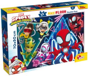 Двулицев пъзел Lisciani за оцветяване от 35 части - Спайди