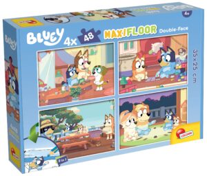 Двулицев пъзел Lisciani за оцветяване от 4 х 48 части - Блуи