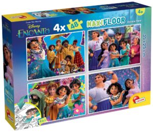 Двулицев пъзел Lisciani за оцветяване от 4 х 48 части - Енканто