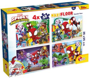 Двулицев пъзел Lisciani за оцветяване от 4 х 48 части - Спайди