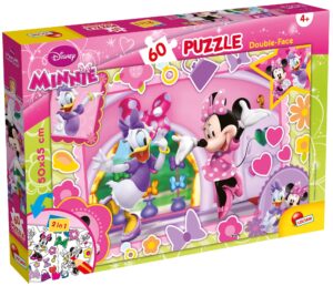 Двулицев пъзел Lisciani за оцветяване от 60 части - Мини Маус