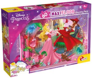 Двулицев пъзел Lisciani за оцветяване от 60 части - Спящата красавица