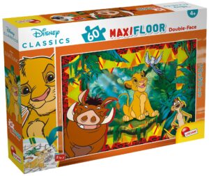 Двулицев пъзел Lisciani за оцветяване от 60 части - Цар Лъв