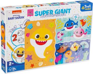 Двустранен пъзел Trefl 3в1 от 15 части - Малки акули