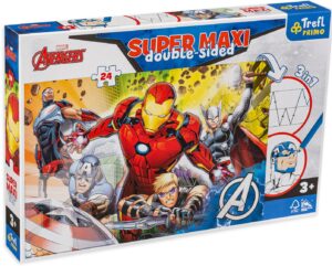 Двустранен пъзел Trefl от 24 макси части - Отмъстителите