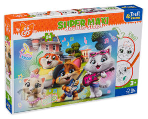 Двустранен пъзел Trefl от 24 макси части - Сладки котета