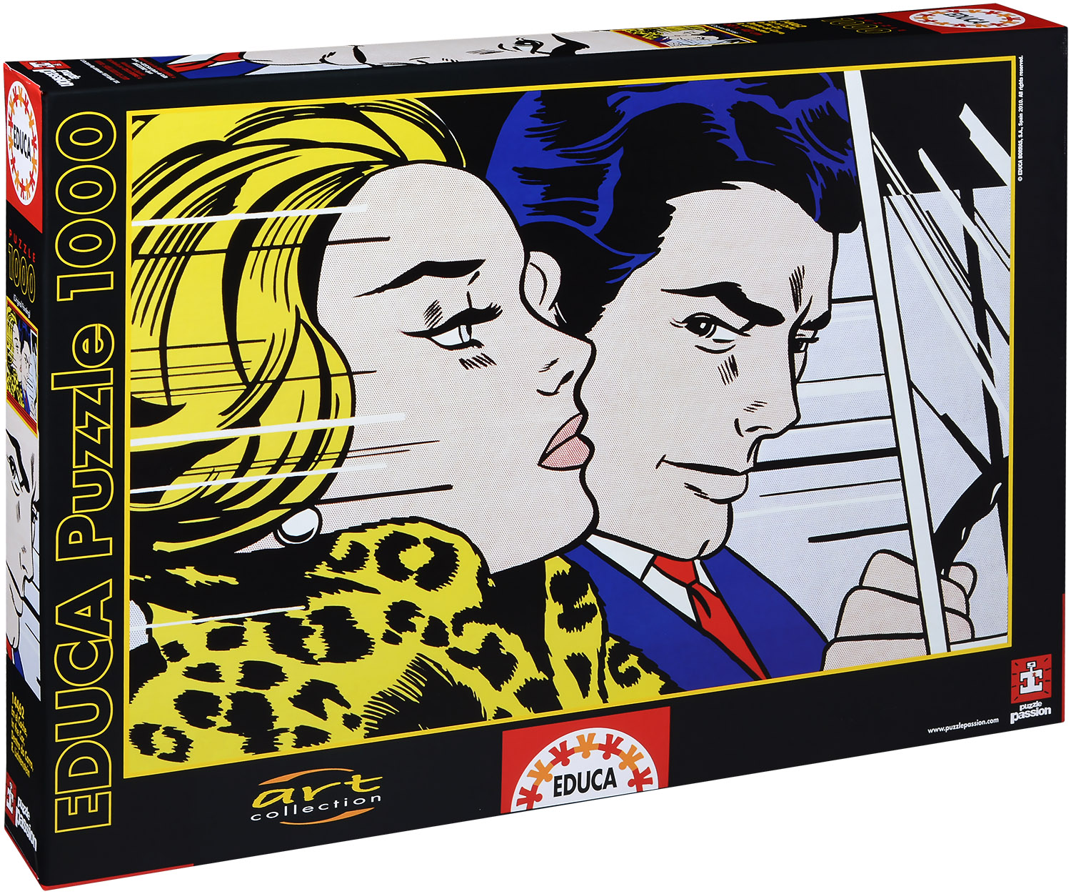 Пъзел Educa от 1000 части - В колата, Рой Лихтенщайн