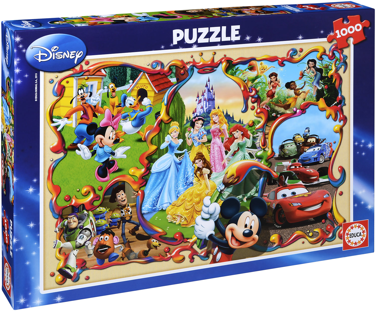 Пъзел Educa от 1000 части - Световете на Дисни