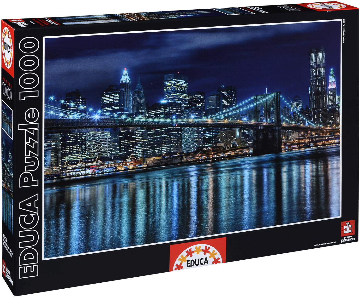 Пъзел Educa от 1000 части - Нощен Манхатън