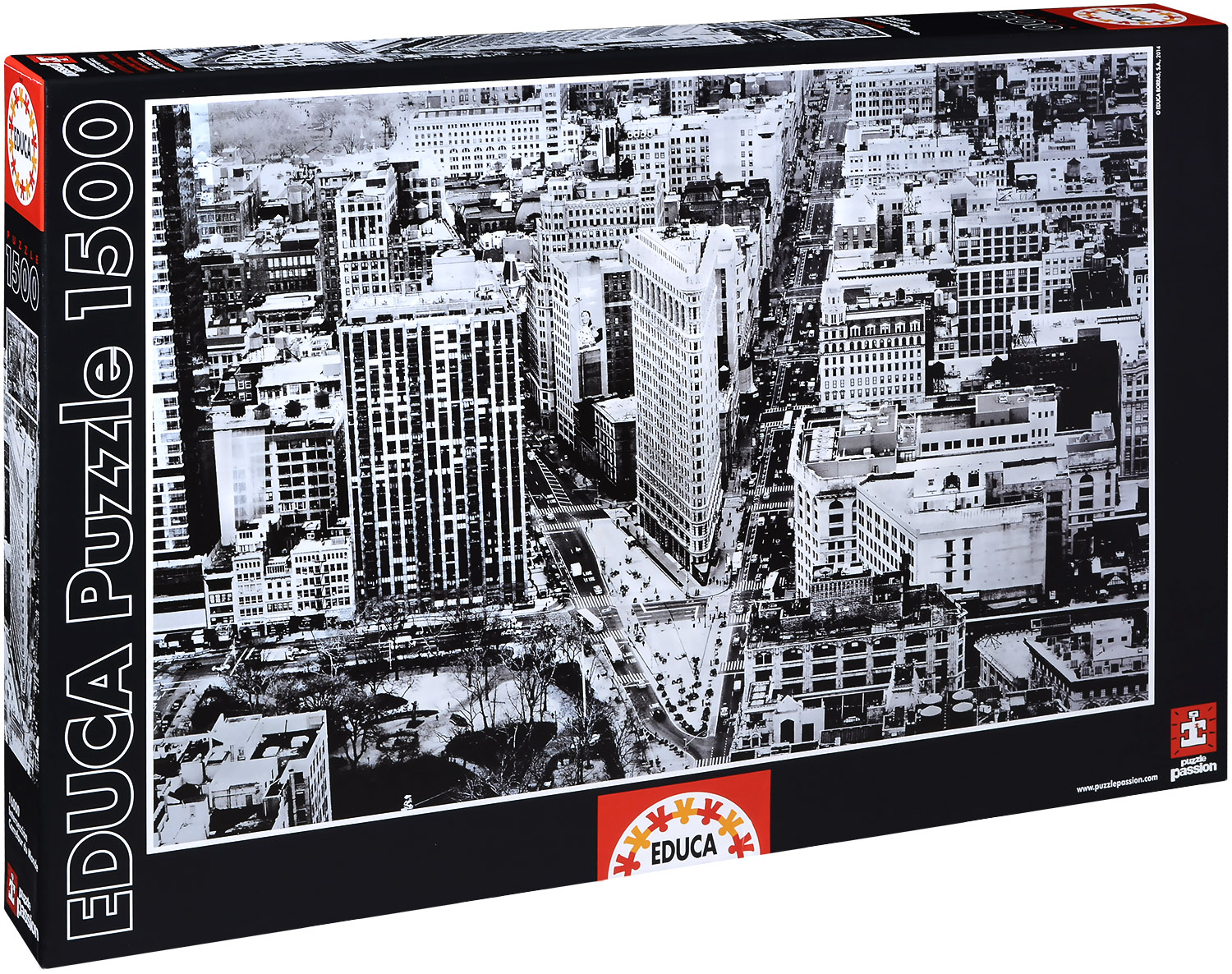 Пъзел Educa от 1500 части - Кръстовището при сградата Флатайрън Билдинг, Манхатън