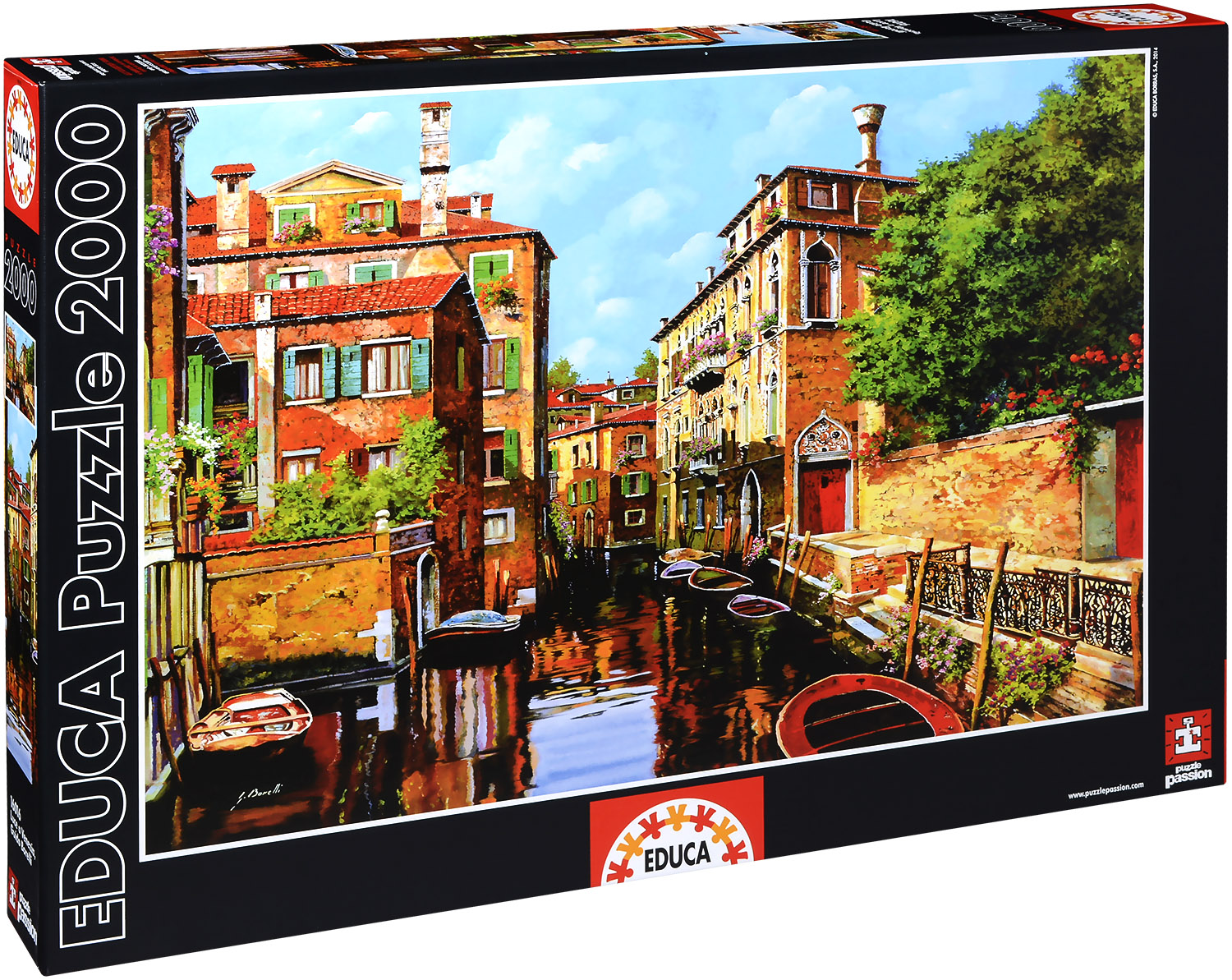 Пъзел Educa от 2000 части - Светлина във Венеция, Гуидо Борели