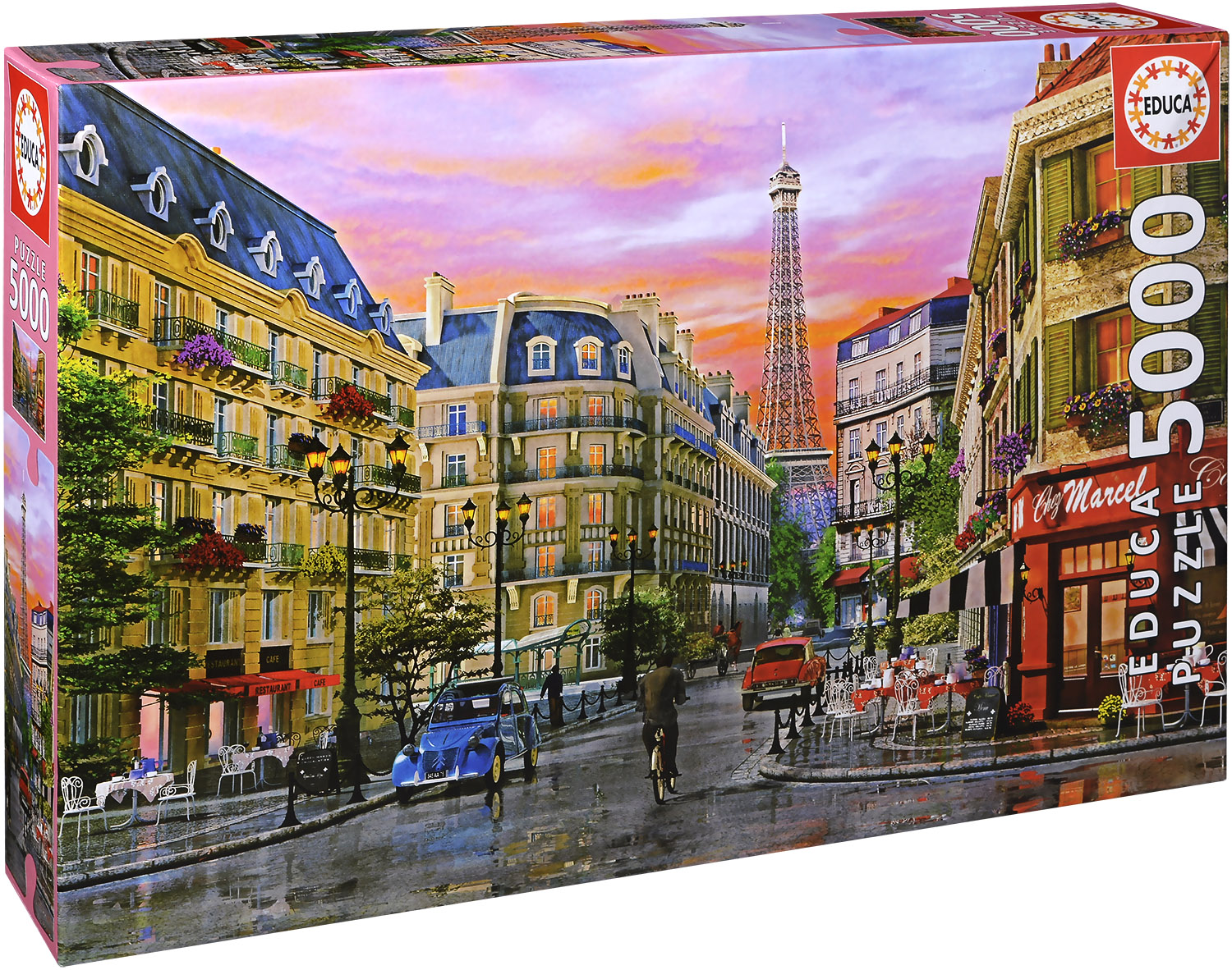 Пъзел Educa от 5000 части - Парижка улица, Доминик Дейвисън